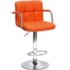 Барный стул Barneo N-69 Kruger Arm Оранжевый в Невьянске - nevyansk.mebel24.online | фото