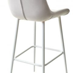 Барный стул ХОФМАН, цвет H-09 Светло-серый, велюр / белый каркас М-City в Невьянске - nevyansk.mebel24.online | фото 4