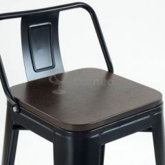 Барный стул N-238 Tolix Wood style Черный в Невьянске - nevyansk.mebel24.online | фото 3
