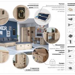 Детская Система Валенсия Комод 5ящ Дуб сонома в Невьянске - nevyansk.mebel24.online | фото 3