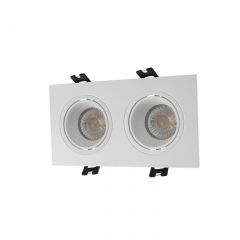 DK3072-WH Встраиваемый светильник, IP 20, 10 Вт, GU5.3, LED, белый/белый, пластик в Невьянске - nevyansk.mebel24.online | фото