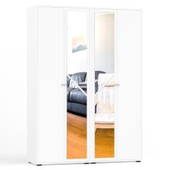 Камелия Шкаф 4-х створчатый, цвет белый, ШхГхВ 160х48х220 см., универсальная сборка, можно использовать как два отдельных шкафа в Невьянске - nevyansk.mebel24.online | фото