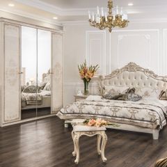 Комод 4 ящика с Зеркалом ППУ (крем) коллекция Патрисия в Невьянске - nevyansk.mebel24.online | фото 5