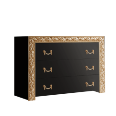 Комод Тиффани Premium черная/золото (ТФКМ-1(П) в Невьянске - nevyansk.mebel24.online | фото