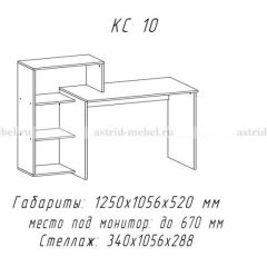 Компьютерный стол №10 (Анкор белый) в Невьянске - nevyansk.mebel24.online | фото