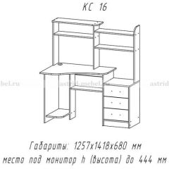 Компьютерный стол №16 (Анкор темныйанкор темный) в Невьянске - nevyansk.mebel24.online | фото