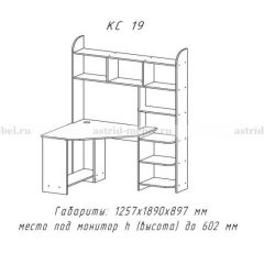 Компьютерный стол №19 (Анкор темный) в Невьянске - nevyansk.mebel24.online | фото 3