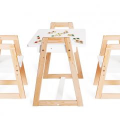 Комплект детской мебели стол и  два стула Я САМ "Лофт-Дуо" (Белый) в Невьянске - nevyansk.mebel24.online | фото