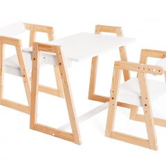 Комплект детской мебели стол и  два стула Я САМ "Лофт-Дуо" (Белый) в Невьянске - nevyansk.mebel24.online | фото 2