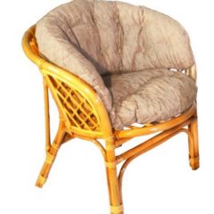 Кресло Багама, подушки светлые полные шенил (Мёд) в Невьянске - nevyansk.mebel24.online | фото 1