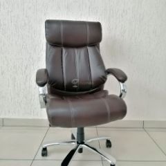 Кресло Barneo K-303 для руководителя (коричневая экокожа) в Невьянске - nevyansk.mebel24.online | фото