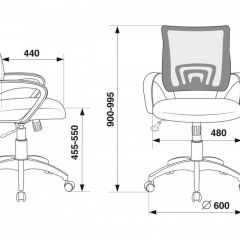 Кресло Бюрократ CH-695N/DG/TW-11 серый TW-04 черный TW-11 в Невьянске - nevyansk.mebel24.online | фото 4