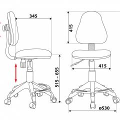 Кресло детское Бюрократ KD-4-F/TW-96-1 оранжевый TW-96-1 в Невьянске - nevyansk.mebel24.online | фото 3