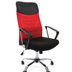 Кресло для руководителя CHAIRMAN 610 N (15-21 черный/сетка красный) в Невьянске - nevyansk.mebel24.online | фото