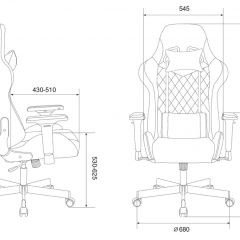 Кресло игровое Бюрократ VIKING 7 KNIGHT B FABRIC черный в Невьянске - nevyansk.mebel24.online | фото 4