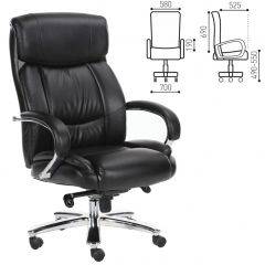Кресло офисное BRABIX "Direct EX-580" (хром/рециклированная кожа/черное) 531824 в Невьянске - nevyansk.mebel24.online | фото
