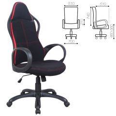 Кресло офисное BRABIX PREMIUM "Force EX-516" (ткань черное/вставки красные) 531571 в Невьянске - nevyansk.mebel24.online | фото 1