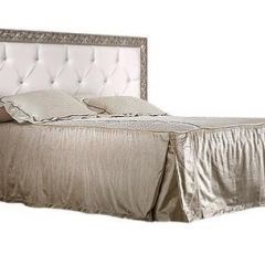 Кровать 2-х спальная (1,8 м) Тиффани Premium черная/серебро с мягким элементом со стразами с подъемным механизмом (ТФКР180-2[3][7] (П) в Невьянске - nevyansk.mebel24.online | фото