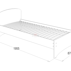 Кровать-2 одинарная (800*1900) в Невьянске - nevyansk.mebel24.online | фото 2