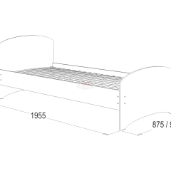 Кровать-4 одинарная (900*1900) в Невьянске - nevyansk.mebel24.online | фото 2