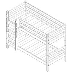 Кровать низкая с прямой лестницей Соня (Вариант 11) в Невьянске - nevyansk.mebel24.online | фото 4