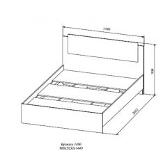 СОФИ СКР1400.1Кровать 1400 в Невьянске - nevyansk.mebel24.online | фото 2