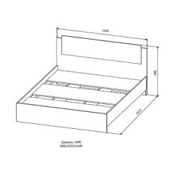 СОФИ СКР1600.1 Кровать 1600 в Невьянске - nevyansk.mebel24.online | фото 2