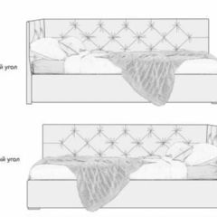 Кровать угловая Лилу интерьерная +основание (120х200) в Невьянске - nevyansk.mebel24.online | фото 2