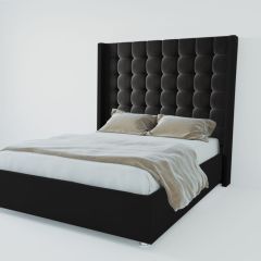 Кровать Венеция ЛЮКС с ПМ 800 (экокожа кольт ч) в Невьянске - nevyansk.mebel24.online | фото 2