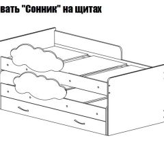Кровать выкатная Соник (800*1900) в Невьянске - nevyansk.mebel24.online | фото 2