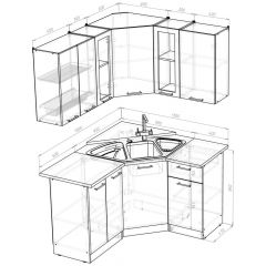 Кухонный гарнитур Лариса оптима 2 1500х1300 мм в Невьянске - nevyansk.mebel24.online | фото 2