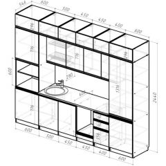 Кухонный гарнитур Равенна люкс 3000 мм в Невьянске - nevyansk.mebel24.online | фото 2