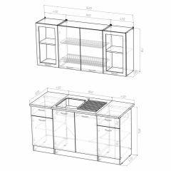 Кухонный гарнитур Сабрина стандарт 1600 в Невьянске - nevyansk.mebel24.online | фото 3