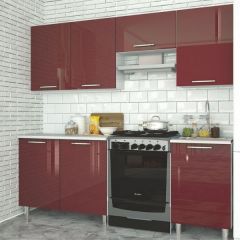 Модульная кухня Танго бордо в Невьянске - nevyansk.mebel24.online | фото