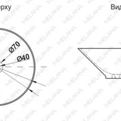 Накладная раковина melana mln-7020-b1+b18 (t4006hb1+b18 ) (сине-черная) в Невьянске - nevyansk.mebel24.online | фото 2