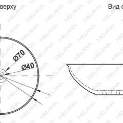 Накладная раковина melana mln-t4029-b15 в Невьянске - nevyansk.mebel24.online | фото 2