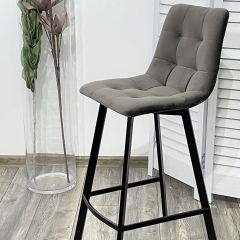 Полубарный стул CHILLI-QB SQUARE графит #14, велюр / черный каркас (H=66cm) М-City в Невьянске - nevyansk.mebel24.online | фото 4