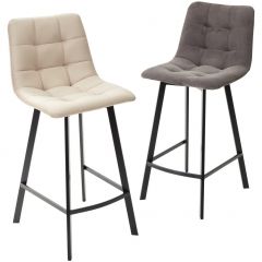Полубарный стул CHILLI-QB SQUARE графит #14, велюр / черный каркас (H=66cm) М-City в Невьянске - nevyansk.mebel24.online | фото 5