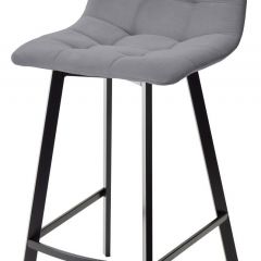 Полубарный стул CHILLI-QB SQUARE серый #27, велюр / черный каркас (H=66cm) М-City в Невьянске - nevyansk.mebel24.online | фото