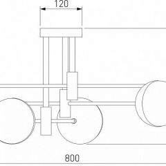Потолочная люстра Eurosvet Nuvola 70129/6 латунь в Невьянске - nevyansk.mebel24.online | фото 4