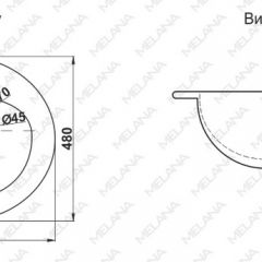 Раковина MELANA MLN-308 в Невьянске - nevyansk.mebel24.online | фото 2