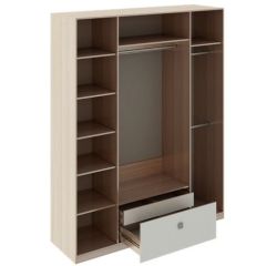 Шкаф 4 двери Глэдис М24 (ЯШС/Белый) в Невьянске - nevyansk.mebel24.online | фото 2