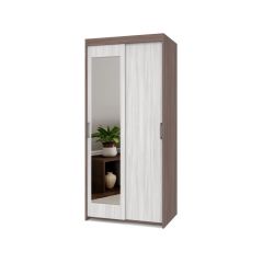 ТОМАС Шкаф-купе с зеркалом Шимо темный/светлый Т22 в Невьянске - nevyansk.mebel24.online | фото