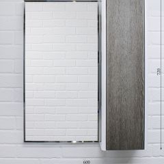 Шкаф-зеркало Uno 60 Дуб серый левый/правый Домино (DU1503HZ) в Невьянске - nevyansk.mebel24.online | фото 7
