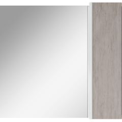 Шкаф-зеркало Uno 80 Дуб серый левый/правый Домино (DU1504HZ) в Невьянске - nevyansk.mebel24.online | фото 5