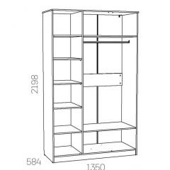 НМ 040.33 Х Шкаф для одежды "Оливия" в Невьянске - nevyansk.mebel24.online | фото 3