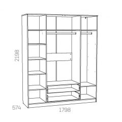 НМ 011.84 Х Шкаф комбинированный "Оливия" в Невьянске - nevyansk.mebel24.online | фото 3