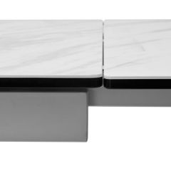Стол BELLUNO 160 MARBLES KL-99 Белый мрамор матовый, итальянская керамика/ белый каркас, ®DISAUR в Невьянске - nevyansk.mebel24.online | фото 7