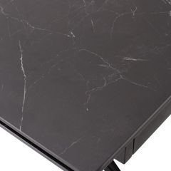 Стол FORIO 160 MATT BLACK MARBLE SOLID CERAMIC / BLACK, ®DISAUR в Невьянске - nevyansk.mebel24.online | фото 9