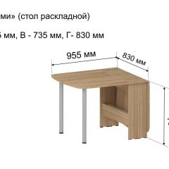 Стол-книжка раздвижной "Оригами" в Невьянске - nevyansk.mebel24.online | фото 5